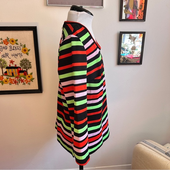 Vintage 1970s Mod Twiggy Preppy Charm Fashions Striped Top - Picture 2 of 10